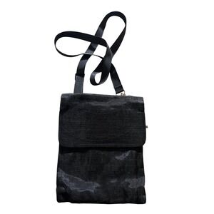 Smateria Crossbody Bag Womens Small Black Sustainable Mesh Recycled Netting Eco